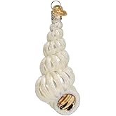 Old World Christmas Wentletrap Shell Glass Blown Ornament for Christmas Tree, Handcrafted Holiday Decoration, Seashell Collection