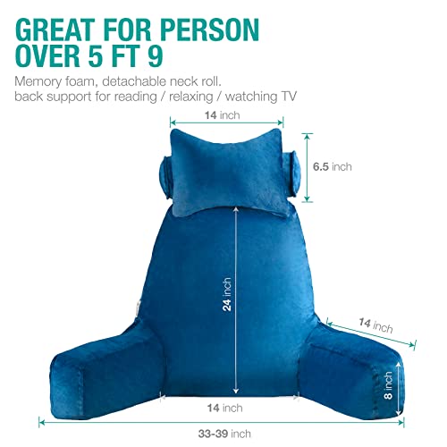 Vekkia Bed Rest Reading & Neck Pillow, Bonus Multifunction Detachable