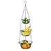 3-Tier Wire Fruit Hanging Basket,Kitchen Vegetable Storage Basket,Iron Wire(Black)