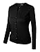 BH B.I.L.Y USA Women's Unique Button Long Sleeve Soft Knit Cardigan Sweater Black Medium