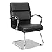 Alera Neratoli Slim Profile Guest Chair, Faux Leather, Chrome Base, 23.81