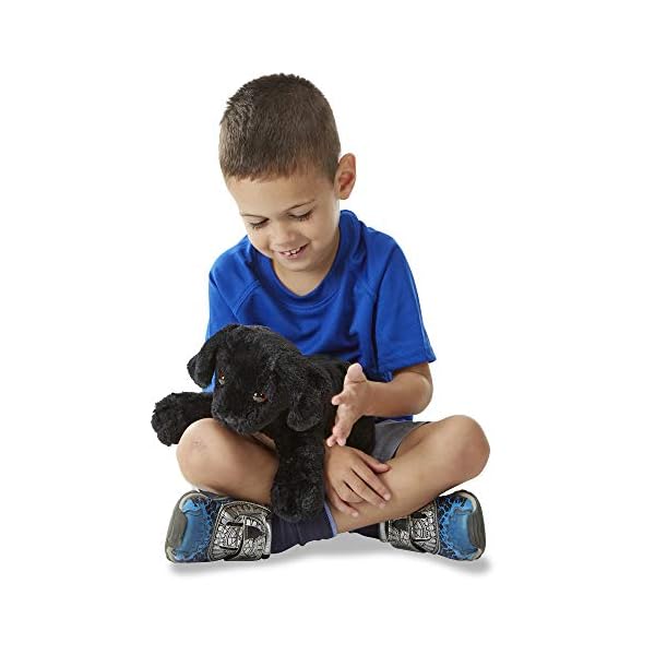 Melissa & Doug Benson Black Lab Stuffed Animal Puppy Dog Extra