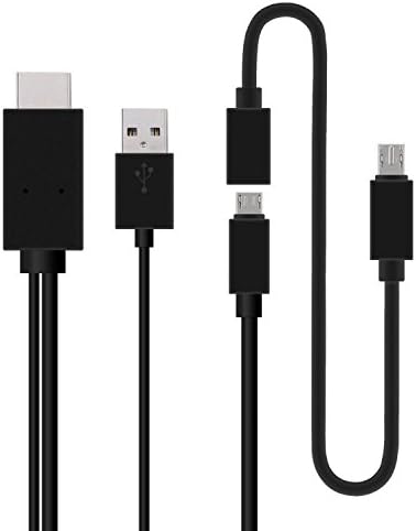 Bosmix 3 in1 5Pin+11Pin MHL Kit Universal MHL Micro USB to HDMI Cable 6.5 Ft 1080P HDTV Adapter for Samsung Galaxy S5/S4/S3/S2, Note 2/3/4, Galaxy Tab 3 8.0/3 10.1, Tab S/S2/Pro, Note 8.0 HTC LG M8