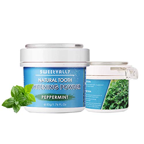 Peppermint Pure Enamel Whitener, Enamel Whitening toothpaste No Harm on Enamel Bamboo Tooth Powder Oral Care and Cleansing Product
