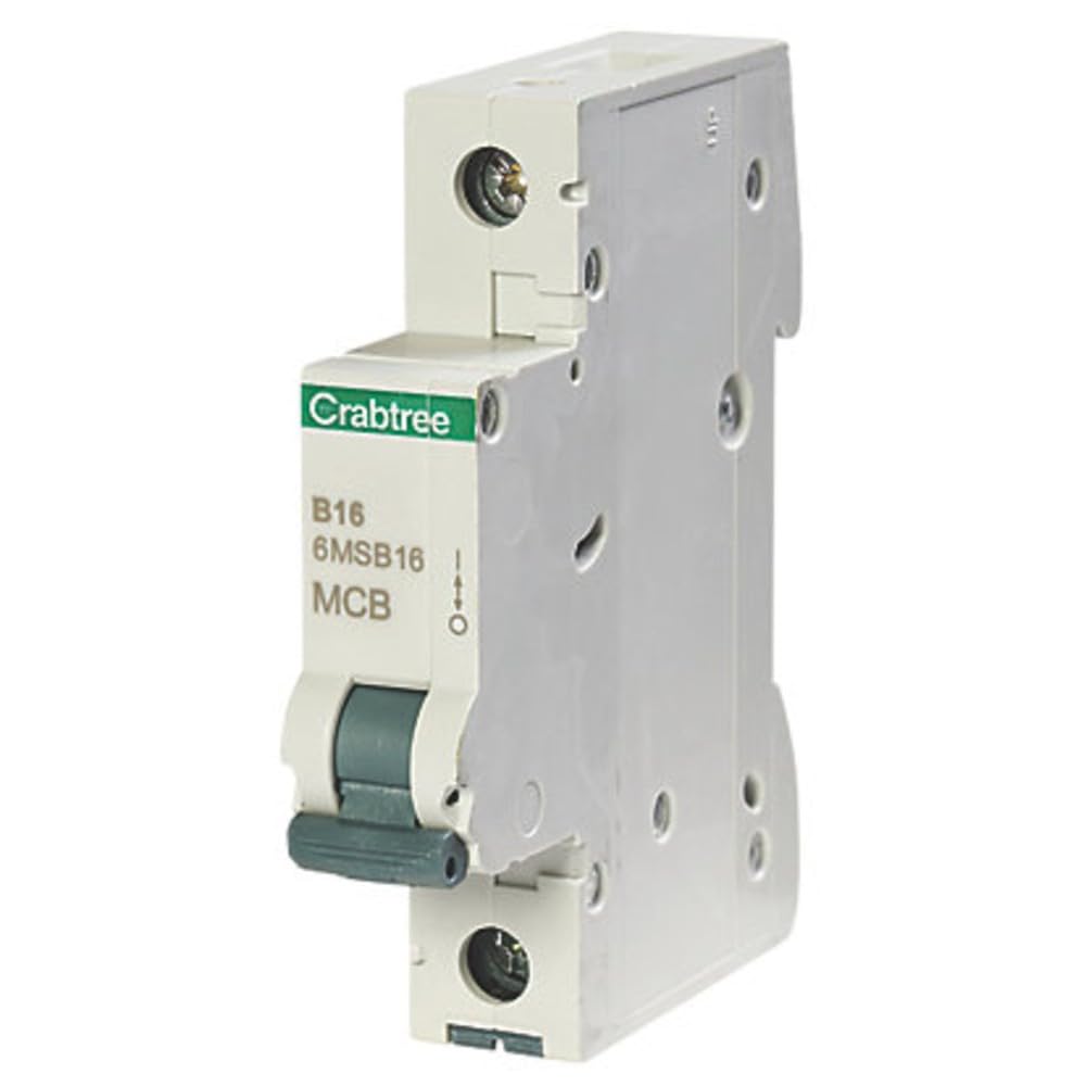 CRABTREE 16 AMP TYPE B 6kA MCB CIRCUIT BREAKER LOADSTAR 6MSB16