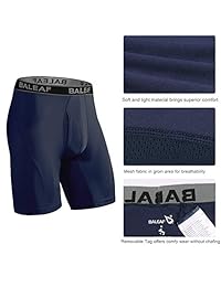 Baleaf de los hombres Calzoncillos deportivos de 9 "Performance Ropa Interior (Paquete de 2)