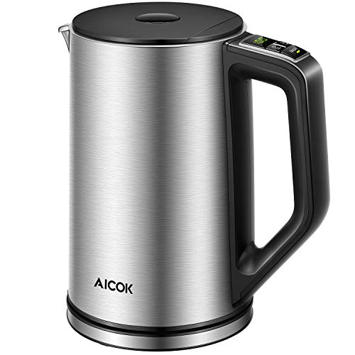 Aicok Electric Kettle Temperature Control, Double Wall Cool Touch