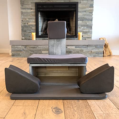 Ungloo Box Meditation Floor Chair, Back Support, Knee and Hip Support
