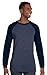 Bella Canvas Men's Jersey Long-Sleeve Baseball T-Shirt M HTHR NVY/Mdnite