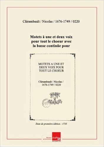 Partition De Musique Motets à Une Et Deux Voix Pour Tout - 