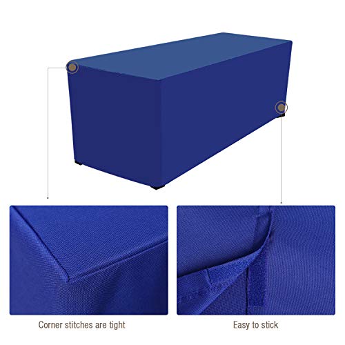 VEEYOO 6 Feet Table Cover - 72 x 30 Inch - Fitted Rectangle Polyester Table Cloth for 6 ft Table - Great for Banquet, Parties, Wedding, Royal Blue
