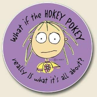 Humorous Cartoon Auto Coaster, Single Coaster for Your Car cup holder What if the Hokey Pokey really IS what it's all about by AbsorbaStone