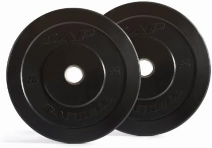 CAP Barbell Black Rubber Bumper Plates