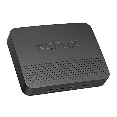 KODLIX GN41 Mini PC Gemini Lake Celeron N4100 Processor 8GB RAM, 64GB eMMC, DIY SSD/HDD, Ultra HD 4K@60Hz Intel Quad Core CPU up to 2.4GHz, 1000M LAN, Dual Band WiFi, BT, HDMI/VGA/USB C
