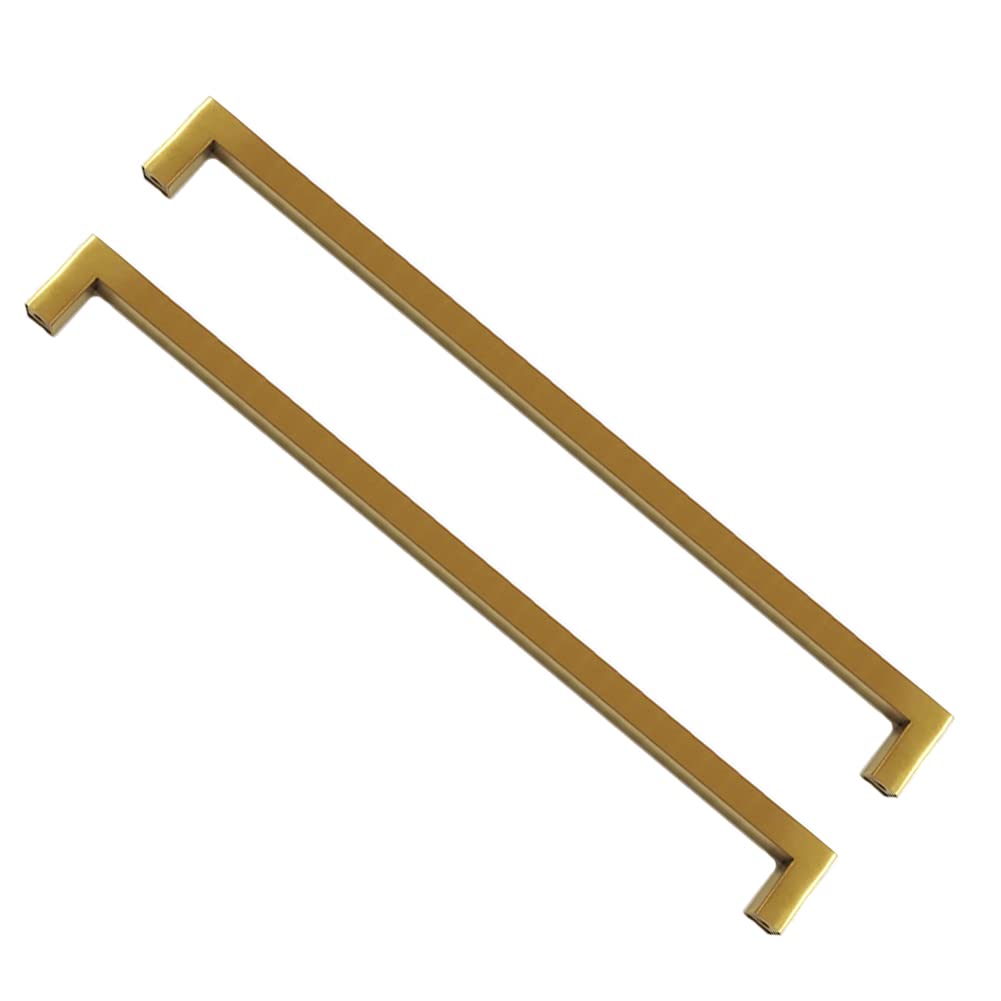 Dreneco 2 Pack Cupboard Handles Gold - Kitchen Cabinet Handles 320mm Wardrobe Handles Drawer Handles Stainless Steel Cabinet Hardware