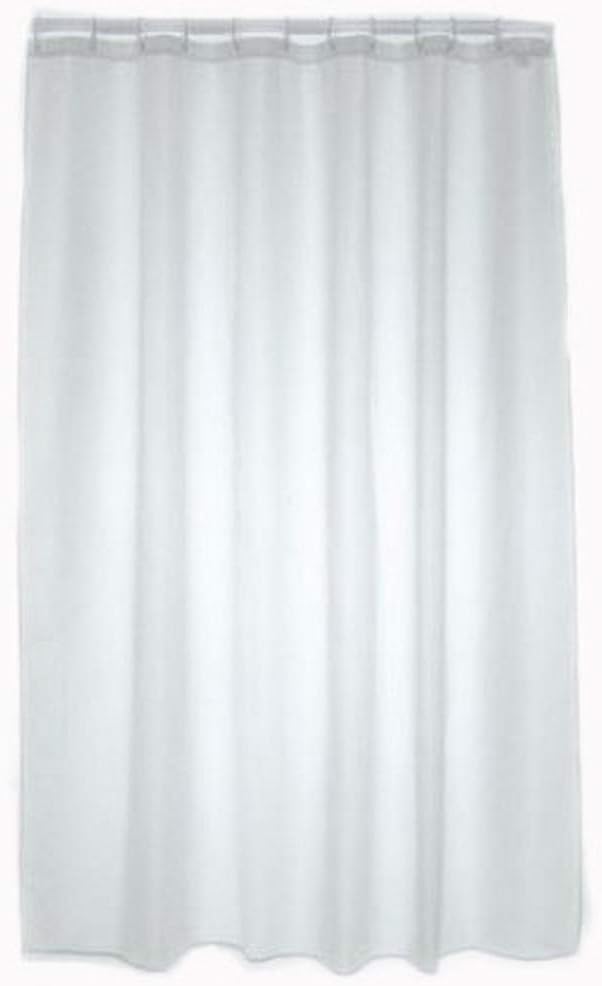 Blue Canyon Shower Curtain, White Plain Polyester Shower Curtain EXTRA LONG | Waterproof | Mildew Mould Resistant