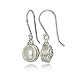 925 Sterling Silver Hand Wrapped Cultured Pearl Earrings Wedding Bridal Jewelry Bridesmaids Gifts, 8 Mm
