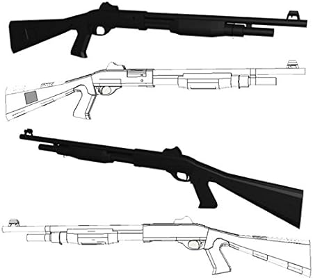 Amazon 模型 ペーパークラフト 高級防水紙 M3 ショットガン 散弾銃 ペーパーアート 通販