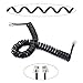 SHONCO 6 Pack Black Coiled Telephone Handset Cord 6 Ft Uncoiled / 1.1 ft Coiled Landline Telephone Accessory