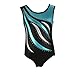 ESHOO Gymnastics Leotards for Girls, One-Piece Striped Gymnastics Ballet Leotards with Shinning Diamond Embroidered
