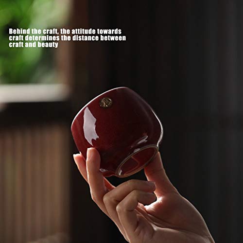 HERCHR 4-teiliger Satz Keramikbecher, Japanische Teetasse-Geschenk-Setï¼Keramik-Teetassenset, Retro-Tee-Becher in Der Chinesischen/japanischen Kung-Fu-Teehitze-Sake-Becher, Sake Cups Teetassen – Bild 6