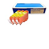 Inkjetcorner 3 Pack Yellow Compatible Ink Cartridge for Canon CLI-8Y Canon Pixma iP3300 iP3500 iP4200 iP4300 iP4500 iP5200 iP5200R iP6600D iP6700D MP500 MP530 MP600 MP610 MP800 MP800R MP810 MP830 MX850 MP950 MP510 MX700 MP950 MP960 MP970 Pro9000 Mark II