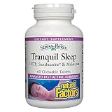 Natural Factors - Stress-Relax Tranquil Sleep, 5-HTP, Suntheanine & Melatonin, 60 Chewable Tablets