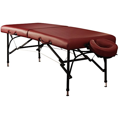 Mt Massage 28" Violet Light Weight Aluminum Portable Massage Table Package(Burgundy)