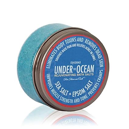 Nyassa Under The Ocean Bath Salt 220g with the goodness of sea salt and epsom salt for effective relaxation. Good for skin detox. No SLS, SLES and Paraben. Against animal testing. Vegetarian.