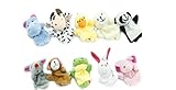XKX10pcs Velvet Animal Style Finger Puppets Set