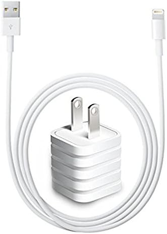 Lightning 8-Pin Cable, White 10ft Lightning to USB Charger Sync and Charging for iPhone 7/6/6s/5/5S/5C, iPad Mini 1/2/3, iPad 4, iPad Air 1/2 - 3 Meters
