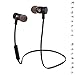 Wireless Earphone, HeQiao Magnetic Earphone Bluetooth Headset Stereo Earbuds Balanced Audio In-Ear Headphone with Ear Hooks for Sports Workout(Magnet-Adsorption, Sweat-Proof, Noise-Canceling)(Black)