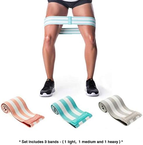 DYNAPRO Fabric Mini Bands High Performance, No Rubber Contact, No Roll, No Slip Resistance Bands aka Hip Bands