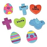 Fun Express - He Lives Mini Eraser AST for Easter - Stationery - Pencil Accessories - Erasers - Easter - 144 Pieces