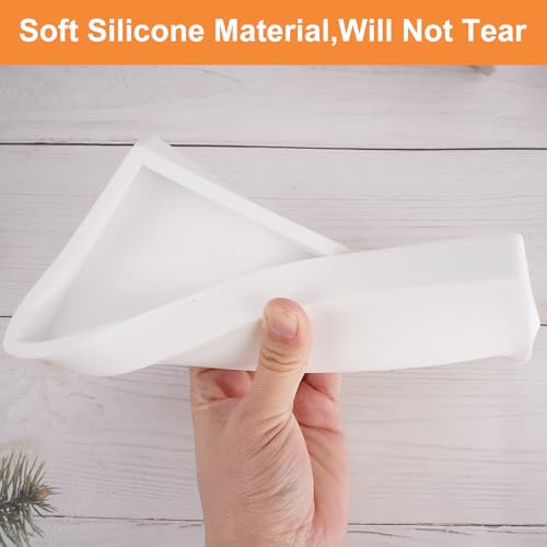 2 Pieces Silicone Bathroom Tray, Rectangular Silicone Decorative Tray, Bathroom Sink Trays, Bathroom Vanity Tray for Soap, Jewelry, Cosmetics, Towels, White 22 X 10.3 X 2 Cm