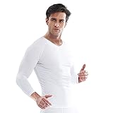GearX Men's Winter Sports 3/4 Sleeve V-Neck Compression Base Layer