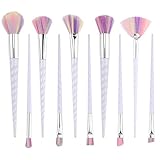 Unicorn Makeup Brushes,IEKA Makeup Brush Set Professional Foundation Face Eye Eyeshadow Eyeliner Eyebrow Blush Concealer Blending Powder Liquid Cream Cosmetic Makeup Brush Tool Kit(10 Pieces,Colorful)