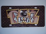 Collectible Decorate Car TAZ Tasmanian Devil Looney Tunes Plastic License Plate Made in USA