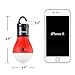 E-TRENDS Compact LED Lantern Tent Camp Light Bulb for Camping Hiking Fishing Emergency Lights, Battery Powered Portable Lamp, 2 Count, Red, Batteries Not Included