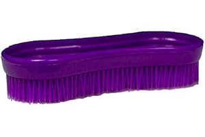 Intrepid International Magic Horse Brush, for Horse Grooming Kit w/Durable Plastic Bristles, Horse Brushes for Grooming, Removes Dirt, Sweat, Grime, Purple