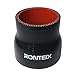 Ronteix Universal ID 3 Inch to 2.5 Inch 4-Ply Reducer Coupler Silicone Hose (76MM to 63MM,Red/Black)