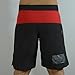 Sanguine Men Shorts for Training Kick Boxing, Tough Trunks for Cage Fighting Muay Thai Workout Shorts, Gym Martial Arts Black-red