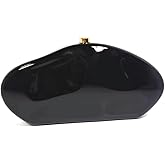 Acrylic Shell Clutch Purse for Women Metallic Evening Bag Large Designer Acrylic Handbag for Wedding Party Prom