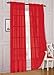 MONAGIFTS 2 PANELS RED Sheer Voile Window Panel curtains 59