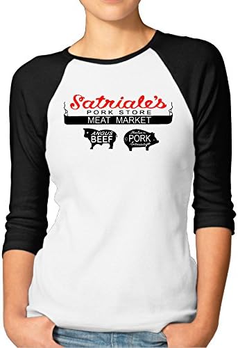Satriale's Pork Store Womens Funny Baseball 3/4 Sleeve Raglan Shirts