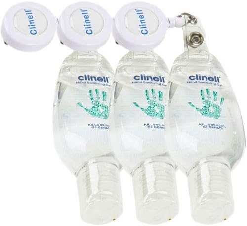 Clinell Hand Sanitiser Gel 50ml Dispenser with Clip - Triple Pack