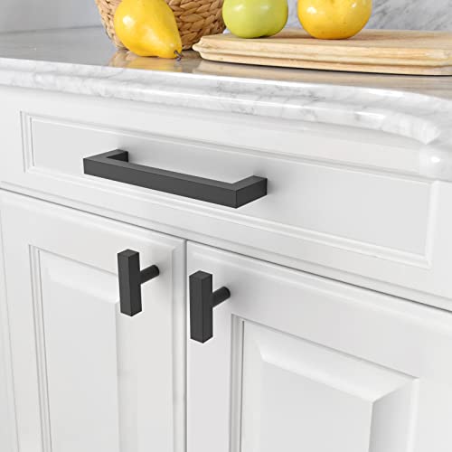 Amerdeco 15 Piece Kitchen Handles 96 mm Black Cupboard Handles Door Handles Stainless Steel Drawers Handles Furniture Handles Sliding Door Handle …