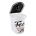 Paw Prints 26 Pound Plastic Rolling Pet Food Bin, Carlos The Bulldog Design, Includes Measured Scoop, 15.5 x 16.75 x 13.25 Inches (37579)