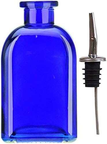 'Olive Oil Outpost on Anna Maria 250 Ml Glass Bottle With Stainless Steel Pour Spout (Cobalt Blue)