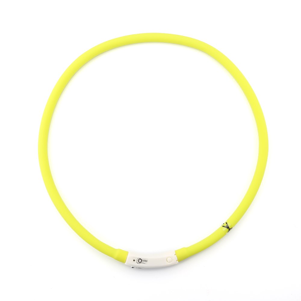 ZOGIN LED Pet Dog Collar, USB Rechargeable LED Dog Safety Flashing Light Collar-Green